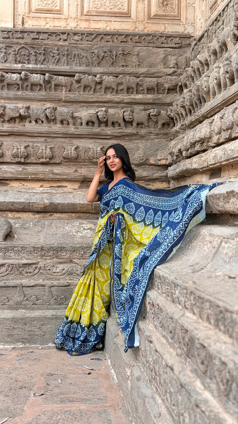 Cotton MulMul Saree with Zari Border
