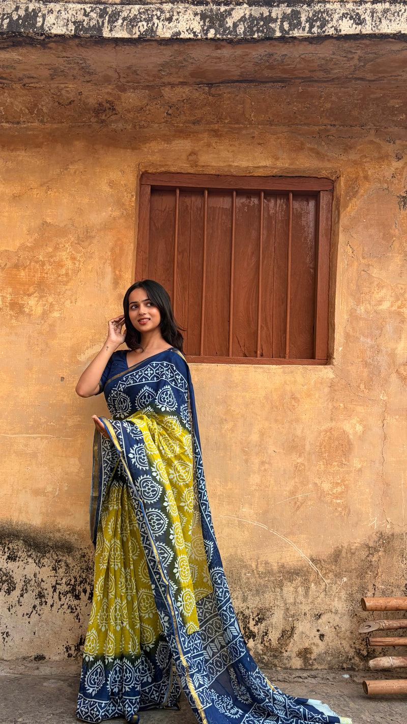 Cotton MulMul Saree with Zari Border