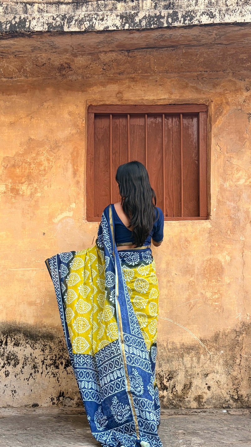 Cotton MulMul Saree with Zari Border