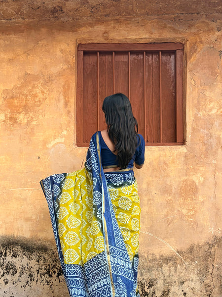 Cotton MulMul Saree with Zari Border