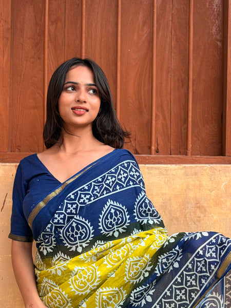 Cotton MulMul Saree with Zari Border