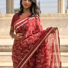 Cotton MulMul Saree with Zari Border