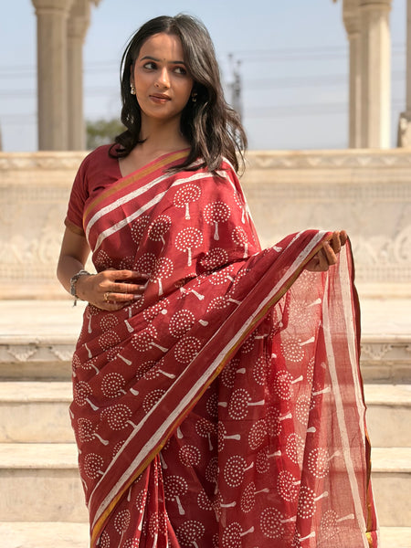 Cotton MulMul Saree with Zari Border