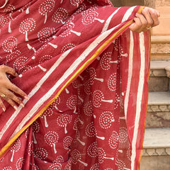 Cotton MulMul Saree with Zari Border
