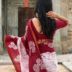 Cotton MulMul Saree with Zari Border