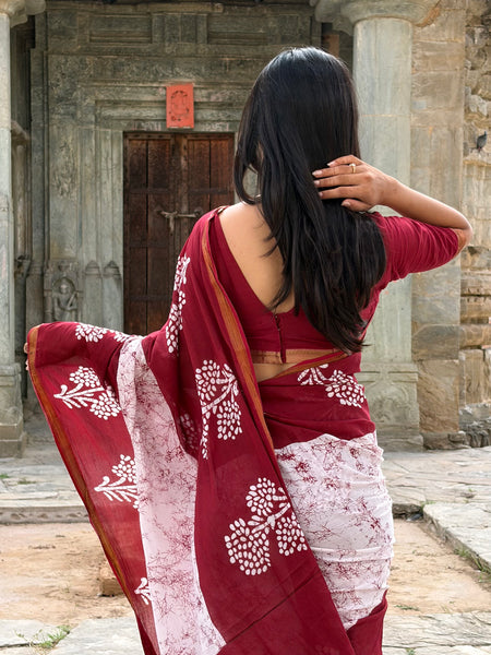 Cotton MulMul Saree with Zari Border