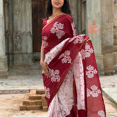 Cotton MulMul Saree with Zari Border