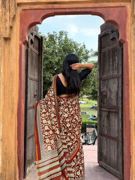 Cotton MulMul Saree with Zari Border