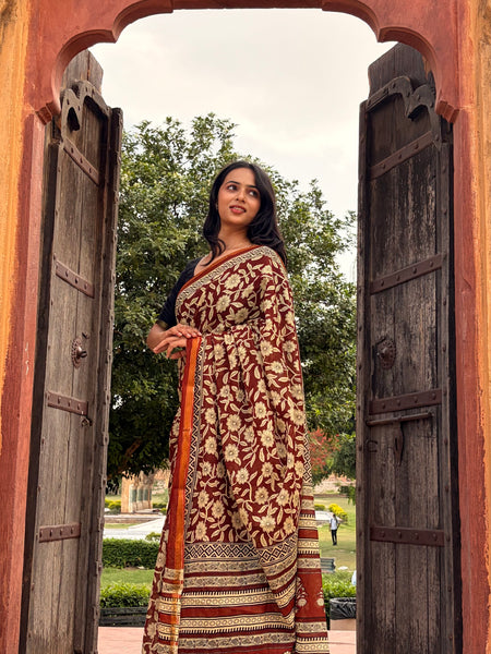 Cotton MulMul Saree with Zari Border