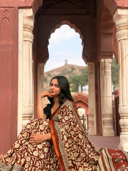 Cotton MulMul Saree with Zari Border