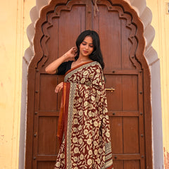 Cotton MulMul Saree with Zari Border