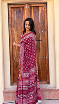 Cotton MulMul Saree with Zari Border