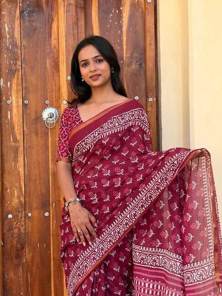 Cotton MulMul Saree with Zari Border